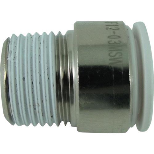 チヨダ チューブ継手 ファイブ六角穴付メイルコネクター W(白) 12mm・R3/8 ( F12-03MSW ) 千代田通商(株) | 