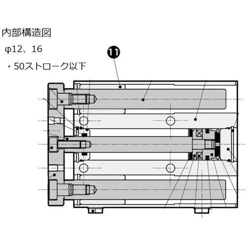 CKD ガイド付シリンダ すべり軸受 STG 12パイ  ( STG-M-12-50 )｜orangetool｜02