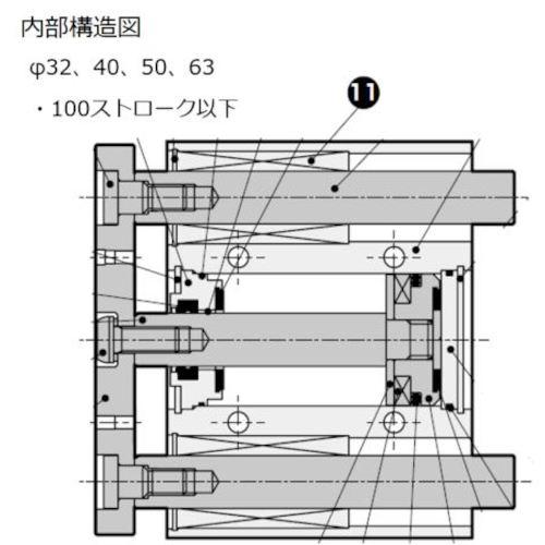 「#えぬわた砲」 CKD ガイド付シリンダ ころがり軸受 STG 50パイ ( STG-B-50-75-T2H-D )