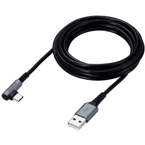 ELECOM USB(A-C)ケーブル スマホ用 認証品 L字コネクタ 抗菌・抗ウイルス 2.0m ブラック ( MPA-ACL20NBK2 ) |  | 02