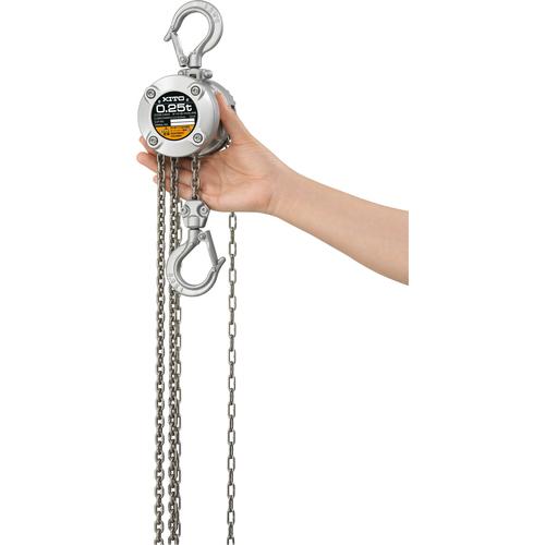 KITO 手動チェーンブロック CX形 定格荷重250kg 揚程2.5m ハンドチェーン2m 小型・軽量 【選べる定格荷重】  ( CX003 ) |  | 01