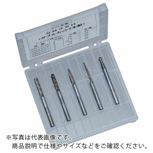 スーパー スーパー超硬バーセット シャンク径6mm、5本セット 超硬刃にシャフトロー付 ( SB6SH ) (株)スーパーツール | 