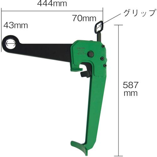 【SALE価格】スーパー ( スーパーツール ) ドラムリフトクランプ（垂直吊）クサビ方式ロック付 ( DLC0.5V )の画像