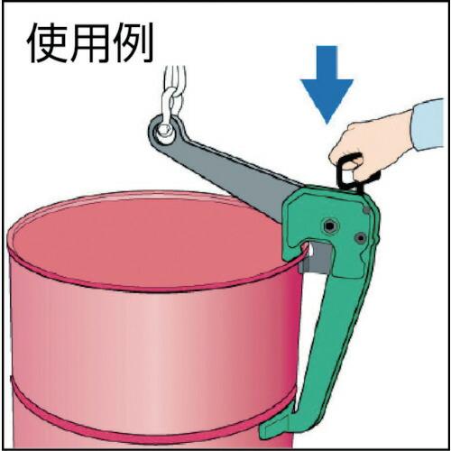【SALE価格】スーパー ( スーパーツール ) ドラムリフトクランプ（垂直吊）クサビ方式ロック付 ( DLC0.5V )の画像