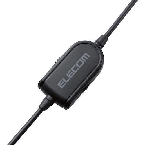 ELECOM オーバーヘッドタイプヘッドセット 両耳 4極 変換ケーブル付 40mmドライバ ブラック ( HS-HP30TBK ) |  | 01
