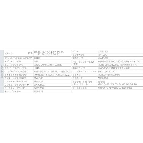 TONE 整備用工具セット ツールセット 差込角12.7mm 62点セット マットブラック ( TSS450BK ) TONE(株)｜orangetool｜04