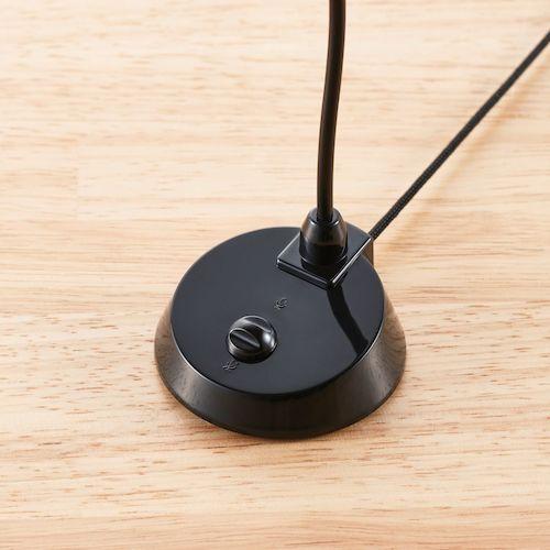 ELECOM スタンドマイク 小型 フレキシブルアーム ミュートボタン付き 3極3.5mm ブラック ( HS-MC07BK ) |  | 05