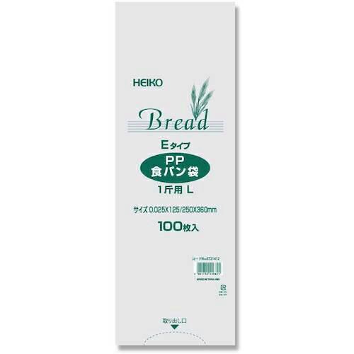HEIKO PP食パン袋 1斤用 L Eタイプ 100枚入り  ( 006721412 ) | 