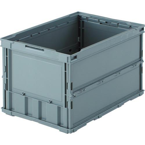 TRUSCO オリコン 薄型折りたたみコンテナ 50L グレー グレー ( TR-O50B GY ) トラスコ中山(株) | 