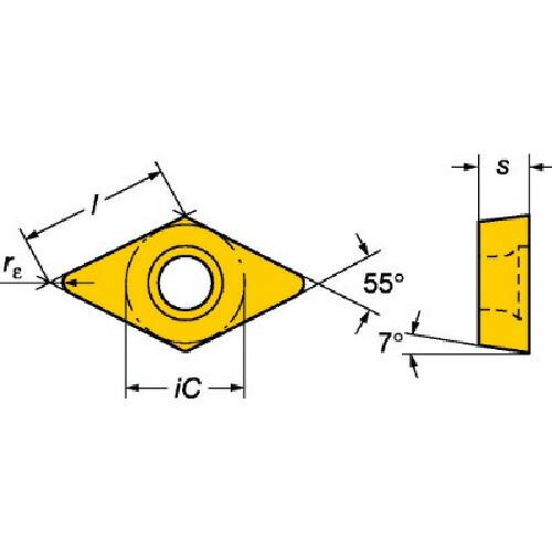サンドビック　コロターン107　旋削用ポジチップ(120)　1115　DCMT　11　04-MF　T3　)サンドビック(株)コロマントカンパニー　(120)　1115