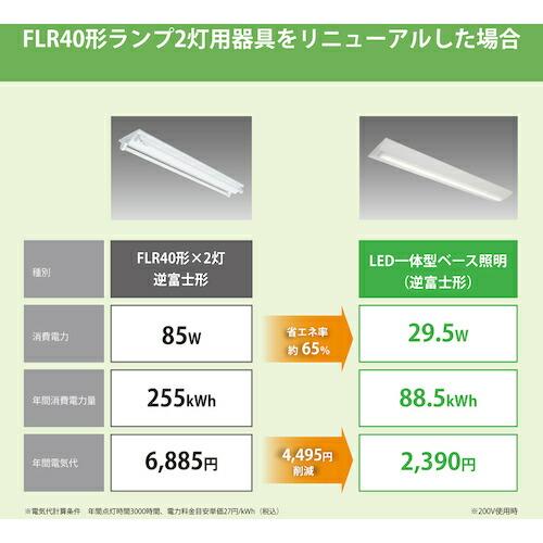 ホタルクス LED一体型ベース照明逆富士230幅4000lm ( MVDB40005K1/N-8 ) (株)ホタルクス |  | 05