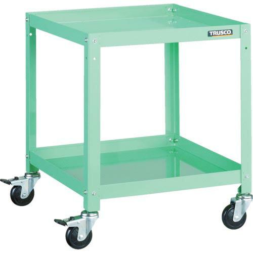 TRUSCO ツールワゴン ラビットワゴン 500X500 ゴム車輪 ヤンググリーン ( RBW-652 YG ) トラスコ中山(株) | 