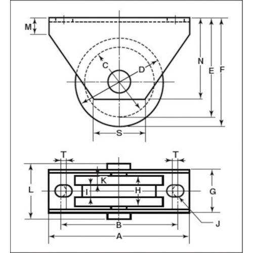 ヨコヅナ ロタ・MC防音重量戸車 90mm H型 ( WMS-0906 ) (株 ヨコヅナ ロタ・MC防音重量戸車 90mm H型 ( WMS-0906 ) (株