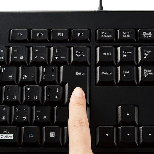 エレコム フルキーボード 有線 静音設計 抗菌 ブラック  ( TK-FCM114SKBK ) |  | 04