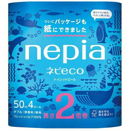 ネピア トイレットペーパー ネピアECOトイレットロール4R2倍巻ダブル ( 26928 ) 王子ネピア(株) | 