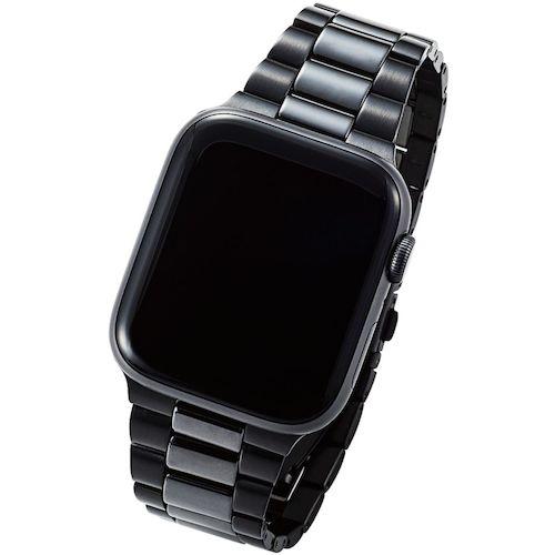 ELECOM Apple Watch 45/44/42mm用バンド セラミック ステンレス 3連タイプ ブラック ( AW-44BDCE3BK ) |  | 01