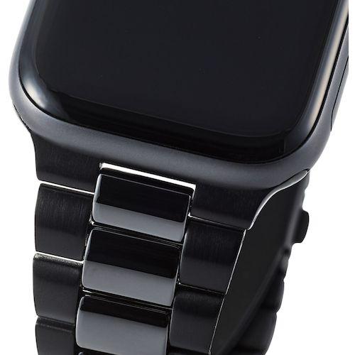 ELECOM Apple Watch 45/44/42mm用バンド セラミック ステンレス 3連タイプ ブラック ( AW-44BDCE3BK ) |  | 04