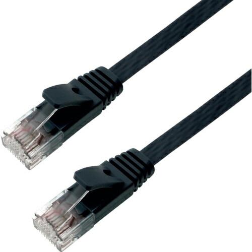 HORIC LANケーブル UTP カテゴリー6A フラット 1m ブラック  ( LC10-572FB ) (株)ホーリック | 