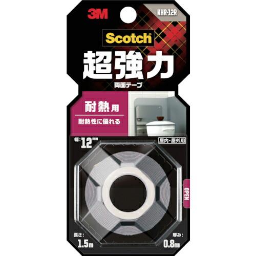 【SALE価格】3M スコッチ 超強力両面テープ 耐熱用 12mm×1.5m ( KHR-12R ) スリーエム ジャパン(株)ホームインプルーブメント販売部 | 