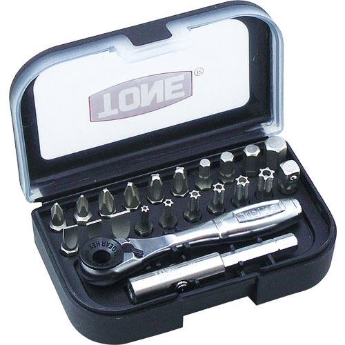 TONE オフセット式ラチェットドライバー ビットラチェットセット 7pcs (22個) ( BRS20 ) TONE(株) | 