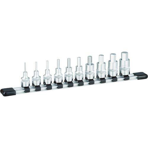 TONE ヘキサゴンソケットセット(インチホルダー付) 10pcs 差込角9.5mm ( HHB310 ) TONE(株) | 