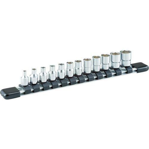 TONE ソケットセット(インチ) (6角・ホルダー付) 吋目 12pcs 差込角6.35mm ( HSB212 ) TONE(株) | 
