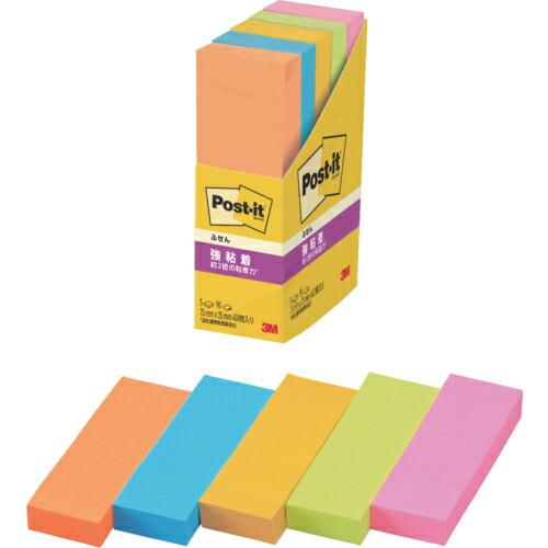 3M ポスト・イット 強粘着ふせん 75X25mm 混色 ( 500-5SSAN ) スリーエム ジャパン(株)文具・オフィス事業部 | 