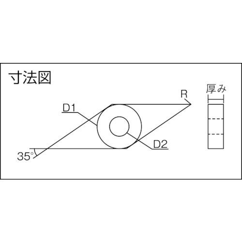 三和　切削工具　ハイスチップ　菱形35°　09L3504-BR2　)(株)三和製作所