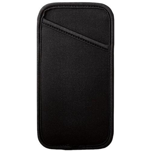 ELECOM スマホ用スリップインポーチ 背面ポケット付き Lサイズ ブラック ( P-05SNCBK ) |  | 02