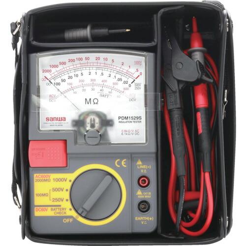 アナログ絶縁抵抗計 1000V/500V/250V ( PDM1529S ) 【直流】 三和電気計器(株)