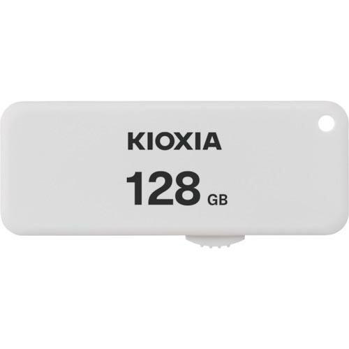 KIOXIA USBメモリ128GB USB2.0 キャップレス スライド式 U203 日本製 KUS-2A128GW ( 1001314KUS-2A128GW ) キオクシア(株) (メーカー取寄) | 