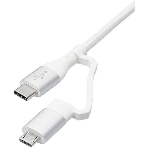 ELECOM 4in1 USBケーブル USB-A+USB-C Micro-B+USB-C USB PD対応 2m ホワイト ( MPA-AMBCC20WH ) |  | 04