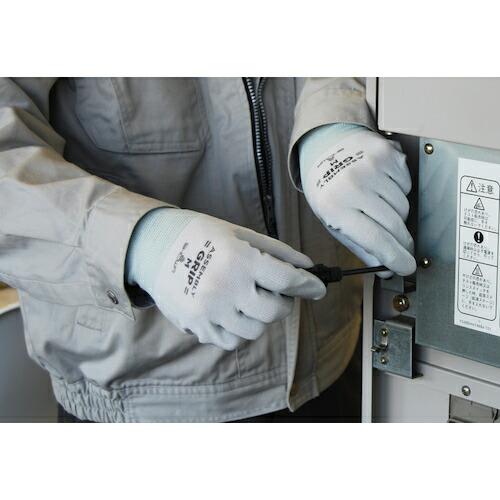 SHOWA ニトリルゴム背抜き手袋 まとめ買い 簡易包装組立グリップ10双入 グレー Sサイズ ( NO370-S10P ) |  | 05