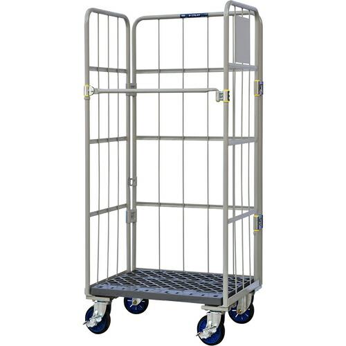 ワコーパレット 床板プラスチック製カゴ車 800x600x1700 ( WKP-8060 ) | 