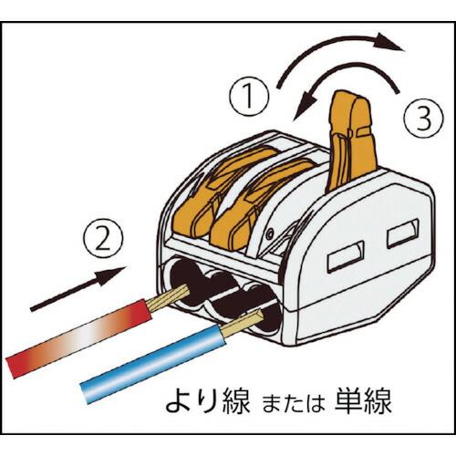 WAGO WF-2 より線・単線接続可能コネクタ 2穴用 10個入 ( WF-2BP ) ワゴジャパン(株)｜orangetool｜04