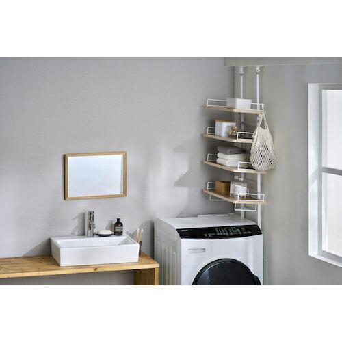 IRIS 102299 つっぱりランドリーラック ホワイト/ライトナチュラル ( TLR-4-W ) |  | 07