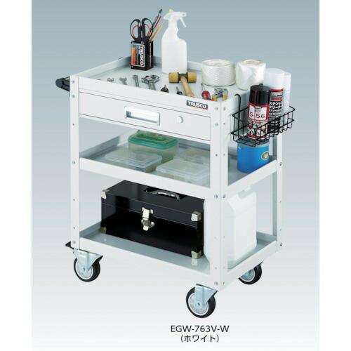 TRUSCO ( トラスコ中山 ) ツールワゴン イーグルワゴン ７５０Ｘ５００ＸＨ７４０ ３段 ホワイト ( EGW-773-W )の画像