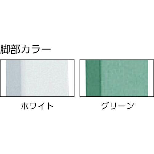 TRUSCO 軽荷重作業台高さ調節式(80kg)AEM型 1800X600XH719~1019 φ75キャスター付 ホワイト色 ( AEM-1860C75 W ) (メーカー取寄)