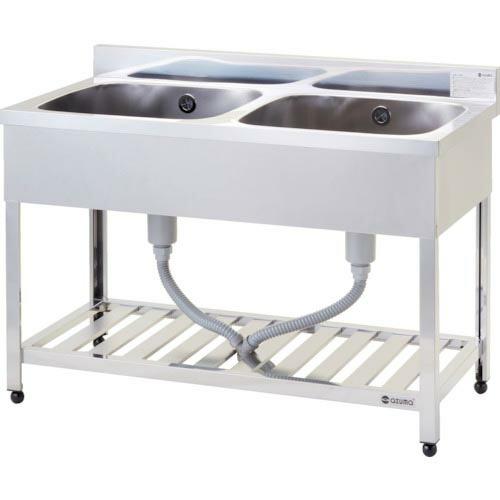 210723）【30％値下げ】アズマ 業務用厨房用品 二槽シンク 流し台