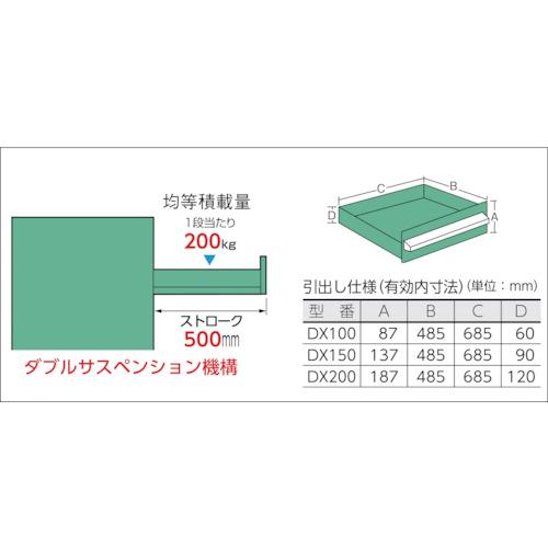 新登場! OS 重量キャビネットDX型 最大積載量1500kg 引出し6×4段 ( DX1212 ) 大阪製罐(株)