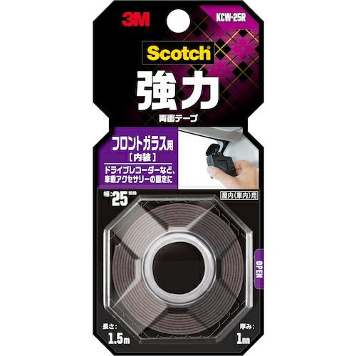 3M スコッチ 強力両面テープ フロントガラス用 ( KCW-25R ) スリーエム ジャパン(株) |  | 01