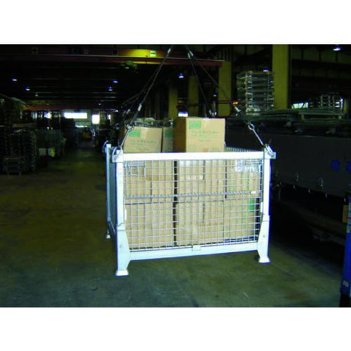 メッシュパレット キャスター付き 網カゴ 折りたたみ 1200mm 1852