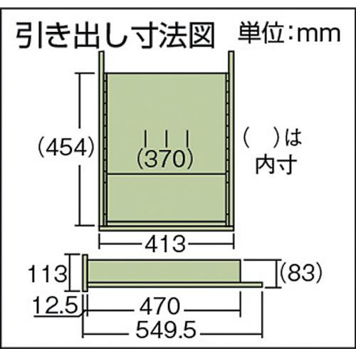 TRUSCO 作業台用キャビネット 4段 グリーン ( D-4Z ) トラスコ中山(株)｜orangetool｜02