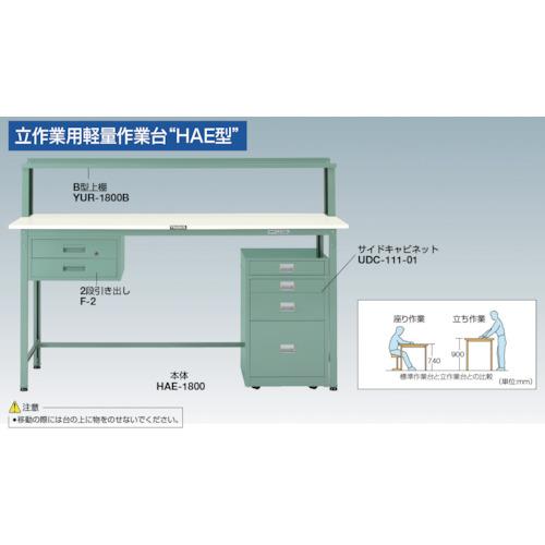 TRUSCO 軽荷重立作業台(300kg)HAE型 1500X750XH900 薄型1段引出付 ホワイト色 ( HAE-1500UDK1 W ) (メーカー取寄)_5