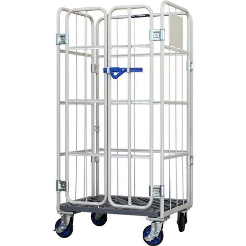 ワコーパレット カーゴプレスタ観音扉付850×650×1700床プラ ベージュ色 ( WKP-8565-KT ) | 