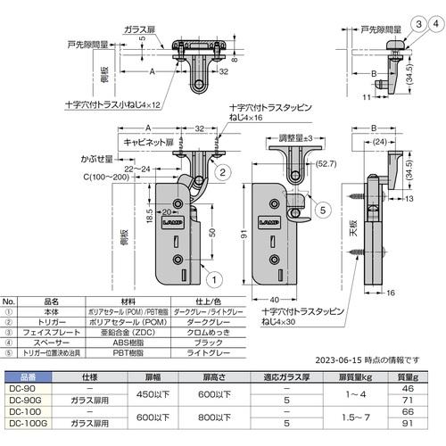 SUGATSUNE (140021697)ダンパーキャッチ ( DC-90 ) スガツネ工業(株) |  | 01