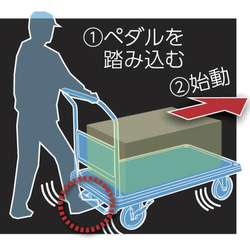 TRUSCO ( トラスコ中山 )　始動アシスト台車　アクセル　ペダル式　制動Ｂ付 ( 502NFA-B ) (メーカー取寄)_1