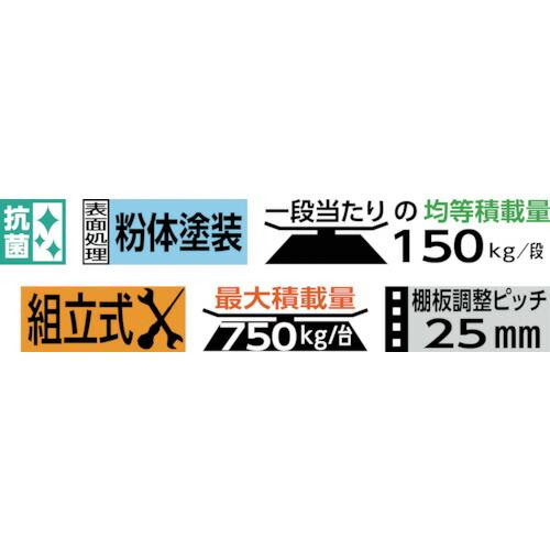 TRUSCO スチールラック フェニックスラック 棚板 1800X450 W色 抗菌粉体塗装 ( PER-64T-W ) |  | 02