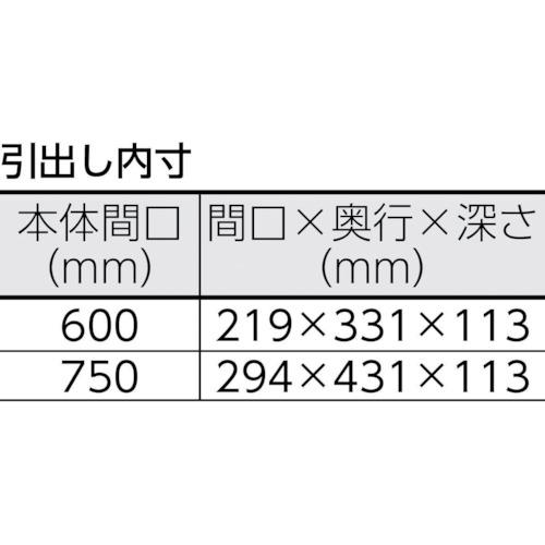 TRUSCO ( トラスコ中山 )　ツールワゴン　フェニックスワゴン　省音　６００Ｘ４００ＸＨ７４０　引出　天板付　ホワイト ( PEW-762WT-W )_2