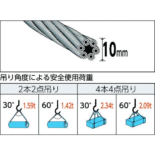 TRUSCO 玉掛けワイヤーロープ 段落し 10mmX5m ( TWD-10S5 ) トラスコ中山(株) |  | 01